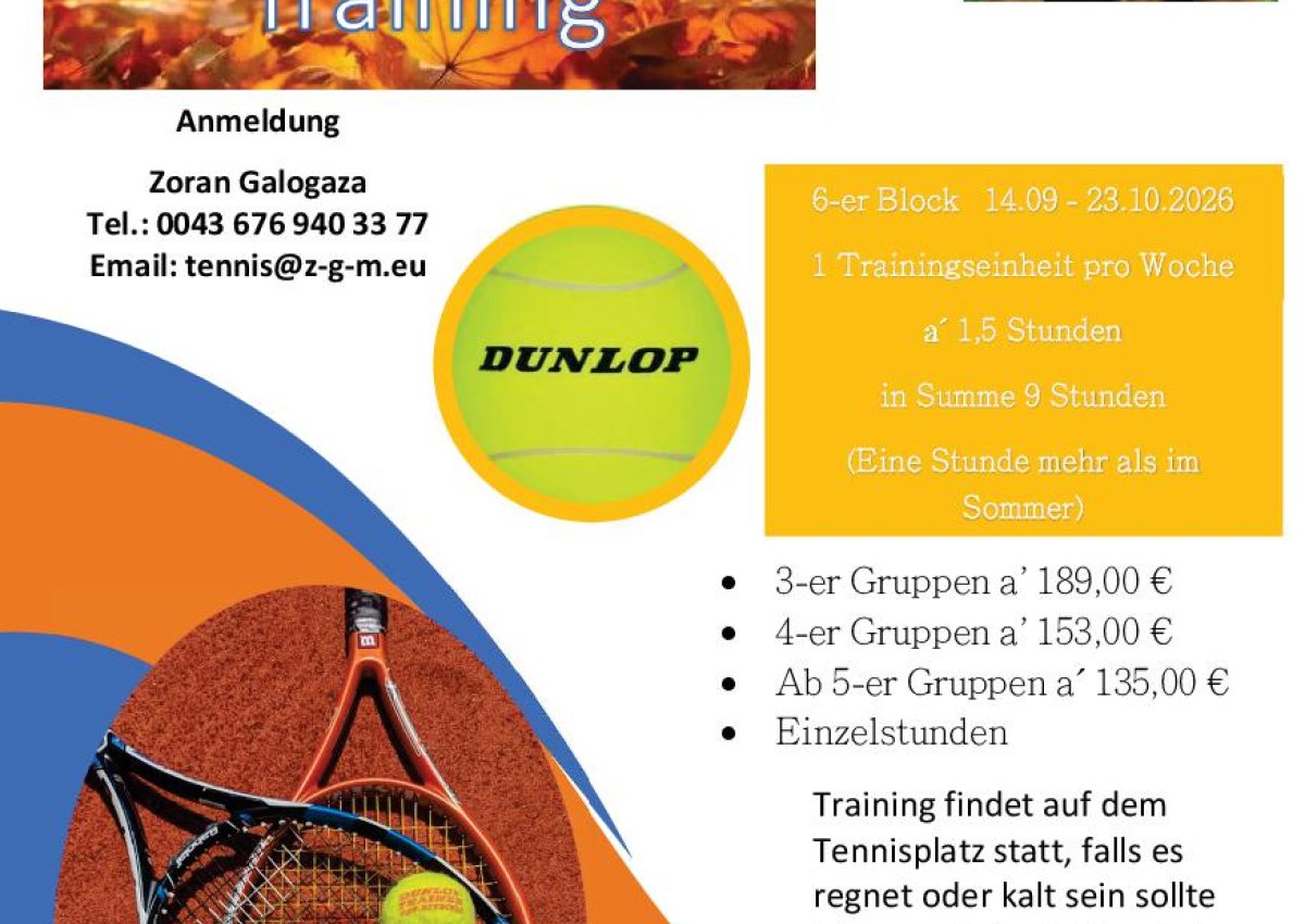 Tennis-Herbst-Training in Berwang! Tennis-Herbst-Training in Berwang!