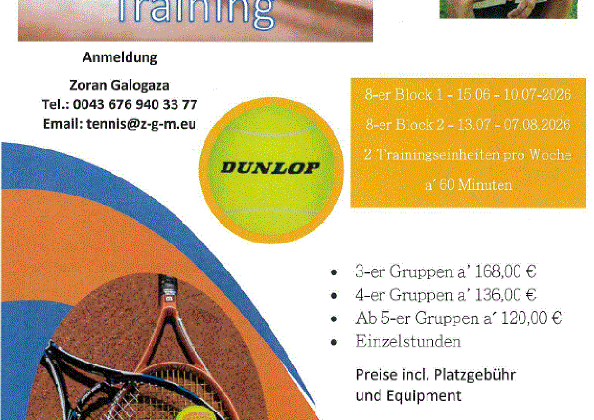 Tennis-Sommer-Training in Berwang! Tennis-Sommer-Training in Berwang!